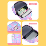 3pcs Laptop Backpack Adjustable Strap School Bookbag Women Nylon School Back
