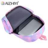 3pcs/set Women Nylon Travel Backpack Gradient Bookbags for Work School Travel