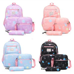 3pcs/set Male Backpacks School Bags for Women Boys Student Travel Bag