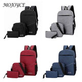 3pcs/set Men's Backpack Bag Women's Laptop Bag Schoolbag Men's Shoulder Bag Sets