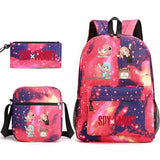 3pcs SPY FAMILY Anime Backpack Set for Kids Girls School Bag Travel Shoulder Bag