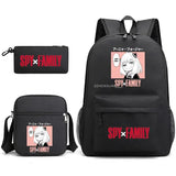 3pcs SPY FAMILY Anime Backpack Set for Kids Girls School Bag Travel Shoulder Bag
