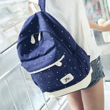 3pcs Women Backpacks Star Printing School Bags For Girls Travel Rucksacks
