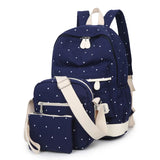 3pcs Women Backpacks Star Printing School Bags For Girls Travel Rucksacks