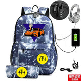 Anti-Theft USB Charge Backpack for Boys Girls - Canvas School Student Bag