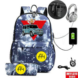 Anti-Theft USB Charge Backpack for Boys Girls - Canvas School Student Bag