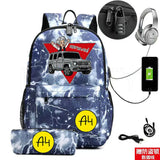 Anti-Theft USB Charge Backpack for Boys Girls - Canvas School Student Bag