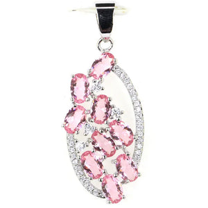 925 Silver Pendant with Topaz Citrine Peridot Tanzanite Tour