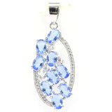 925 Silver Pendant with Topaz Citrine Peridot Tanzanite Tour