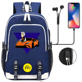 Anime USB Charging School Backpack Teenager Travel Bag
