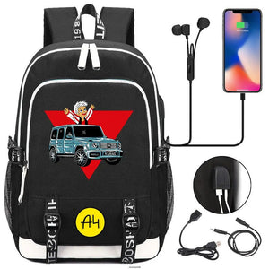 Anime USB Charging School Backpack Teenager Travel Bag