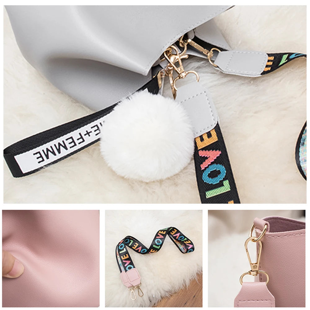 Vintage Bucket Bag Women Shoulder Crossbody Tote Bag