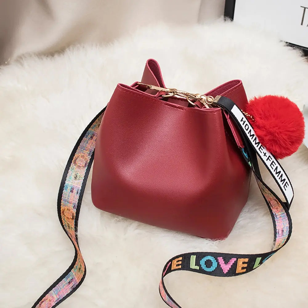 Vintage Bucket Bag Women Shoulder Crossbody Tote Bag
