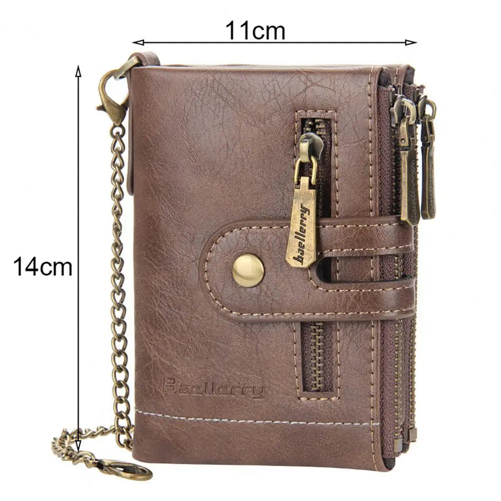 Durable Faux Leather Male Wallet Work 4 Colors