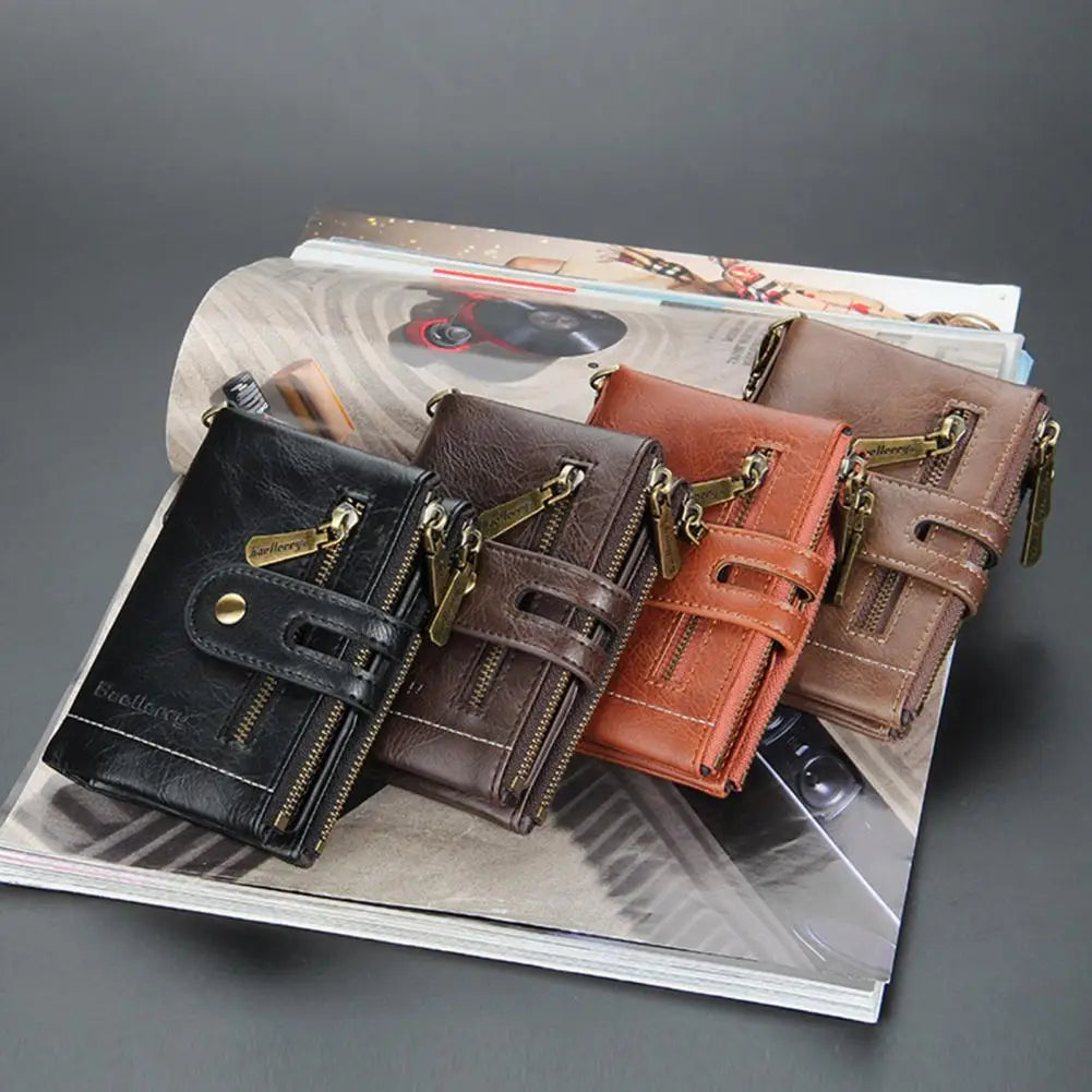 Durable Faux Leather Male Wallet Work 4 Colors