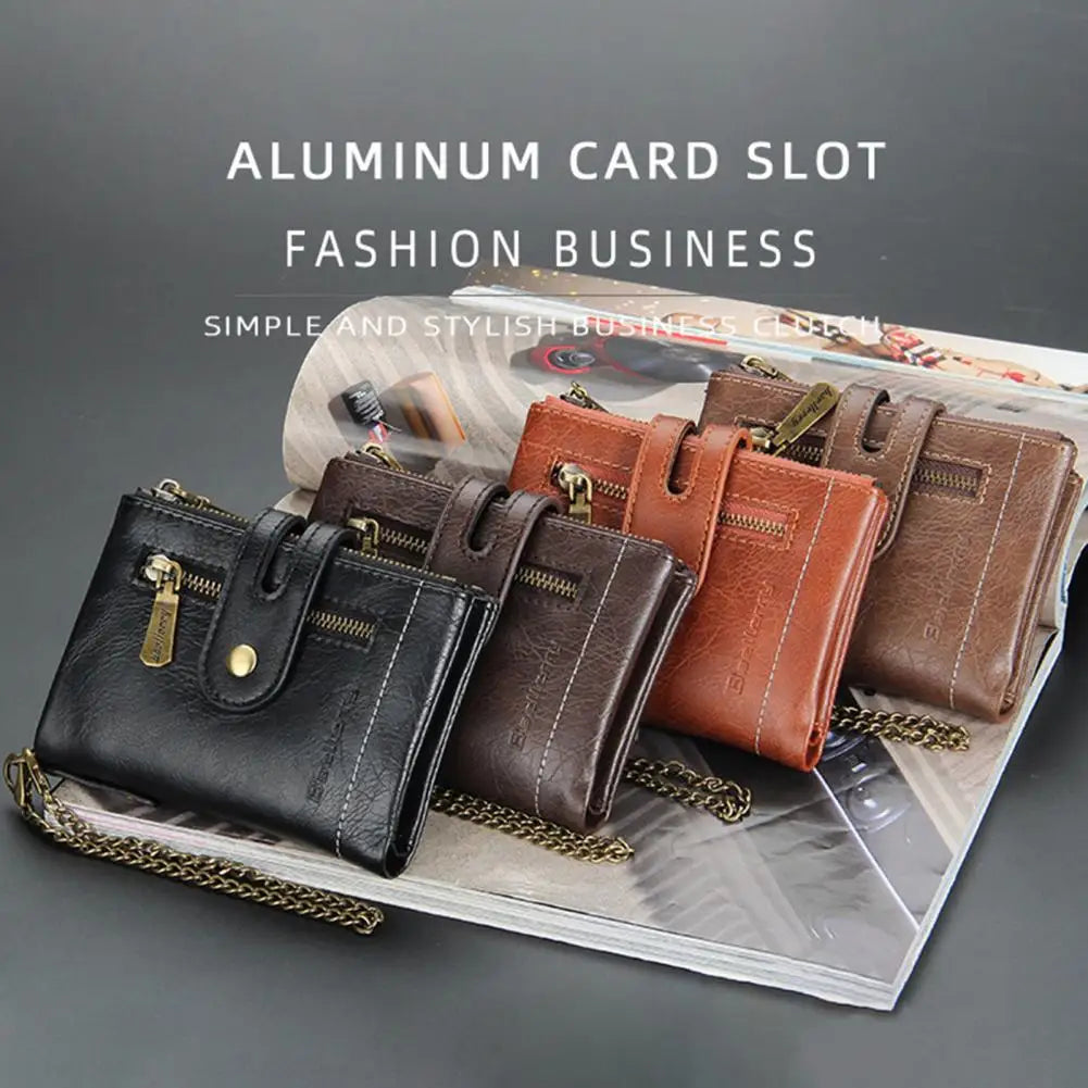 Durable Faux Leather Male Wallet Work 4 Colors