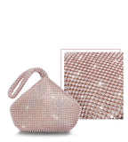 Soft Beaded Women Evening Bag Triangle Glitter Handbag