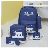 Canvas Teenagers School Backpack Boy Girl Book Bag Satchel Student Schoolbag