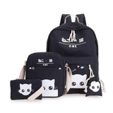 Canvas Teenagers School Backpack Boy Girl Book Bag Satchel Student Schoolbag