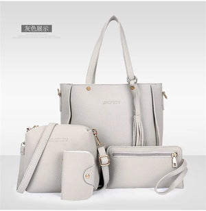 4 Pcs/Set Top-Handle Bags Female Composite Bags Messenger Bags Handb