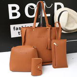 4 Pcs/Set Top-Handle Bags Female Composite Bags Messenger Bags Handb