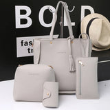4 Pcs/Set Top-Handle Bags Female Composite Bags Messenger Bags Handb