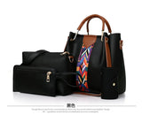 4 Pcs/set Women Handbag Messenger Bags Shoulder Bag Lady PU Leather C