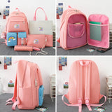 Rainbow Printing School Bags for Teen Girl Set