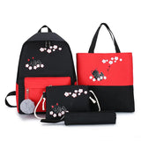Woman Laptop Backpack Ribbons Schoolbag For Teenagers Girls Student Book Bag