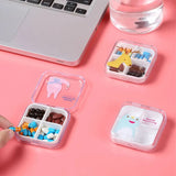 4 Slots Cartoon Mini Pill Box Travel Storage Container Cases