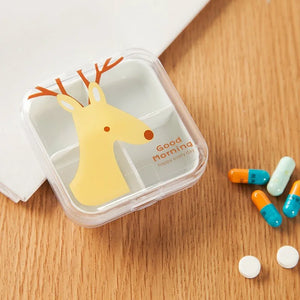 4 Slots Cartoon Pill Box Mini Storage Container Cases