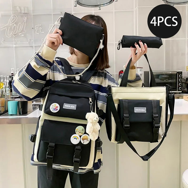 Canvas SchoolBags For Teenage Girls Women's Backpack