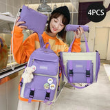 Canvas SchoolBags For Teenage Girls Women's Backpack