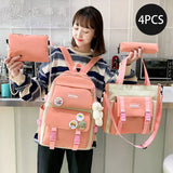 Canvas SchoolBags For Teenage Girls Women's Backpack
