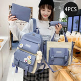 Canvas SchoolBags For Teenage Girls Women's Backpack