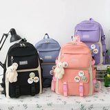 Canvas SchoolBags For Teenage Girls Women's Backpack