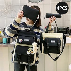 Canvas SchoolBags For Teenage Girls Women's Backpack