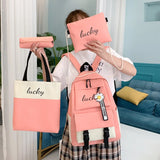 Pink Green Backpack Large Capacity Daisy Schoolbags Student Backpack