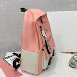 Pink Green Backpack Large Capacity Daisy Schoolbags Student Backpack