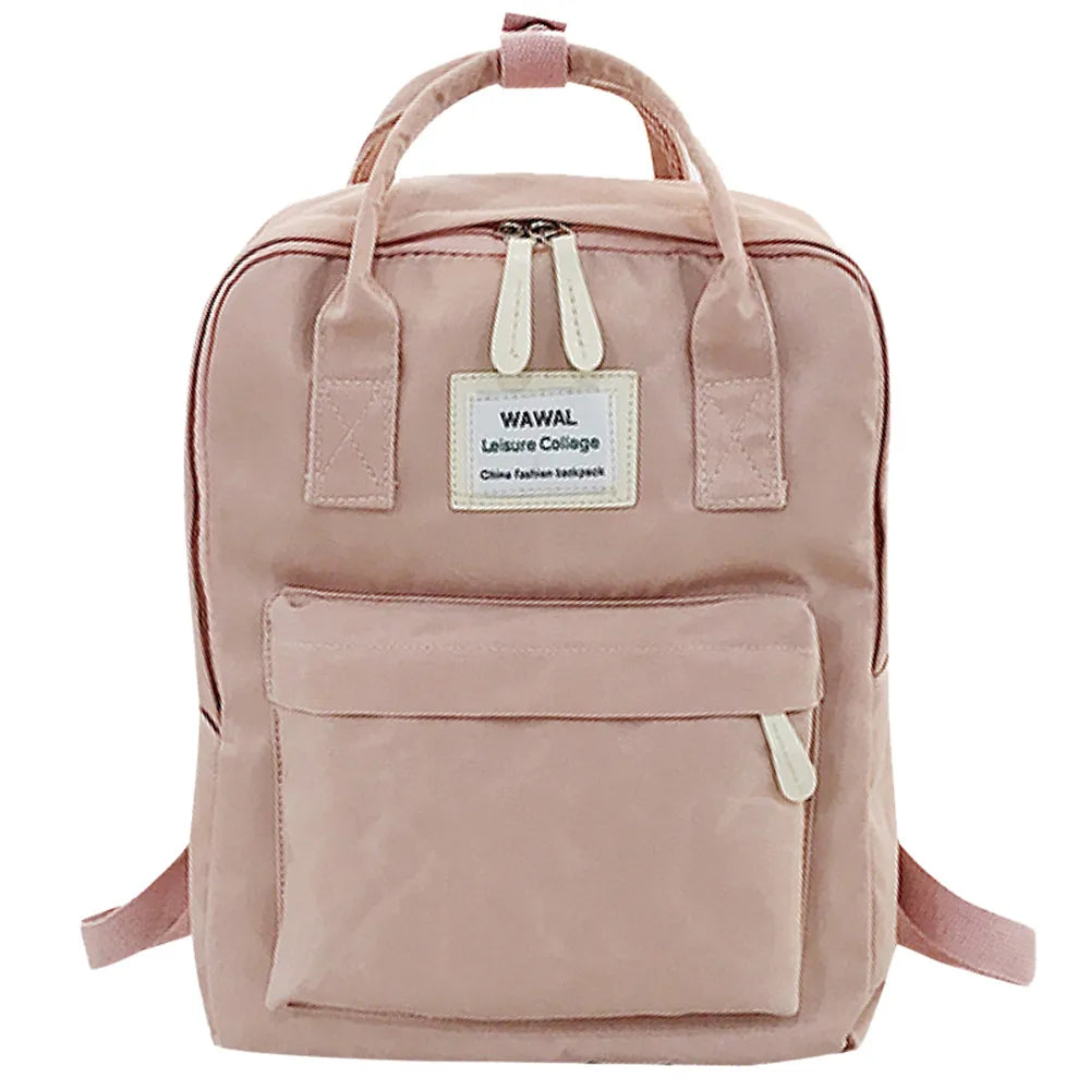 Corduroy Backpack Women Casual Style Solid Back Pack Teen Girls School Backpack