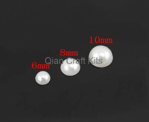 400g Bag Vintage Ivory Pearl Beads 6-14mm for Jewelry Making