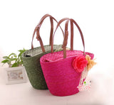 Big Straw Bag Summer Beach Woven Material Women Bag A1109