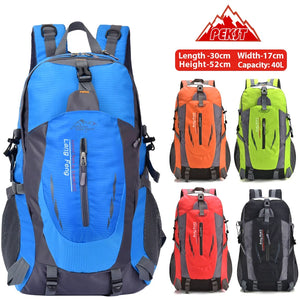 40L Waterproof Outdoor Backpack Nylon Sports Travel Hiking Rucksack