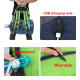 40L Waterproof USB Charging Climbing Backpack Men Cycling Sport Bags