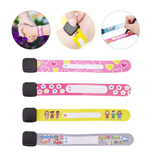 4PCS Kids Outdoor Safe Anti-lost Wristband Safety Bracelet Waterproof