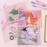 4PCS Astronaut File Bag Zipper Stationery Storage Student Waterproof Pouch