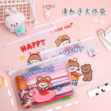 4PCS Astronaut File Bag Zipper Stationery Storage Student Waterproof Pouch