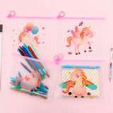 4PCS Astronaut File Bag Zipper Stationery Storage Student Waterproof Pouch