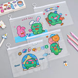 4PCS Astronaut File Bag Zipper Stationery Storage Student Waterproof Pouch