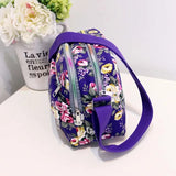 Canvas Flower Woman Shoulder Bag Cross Body Messenger Handbag